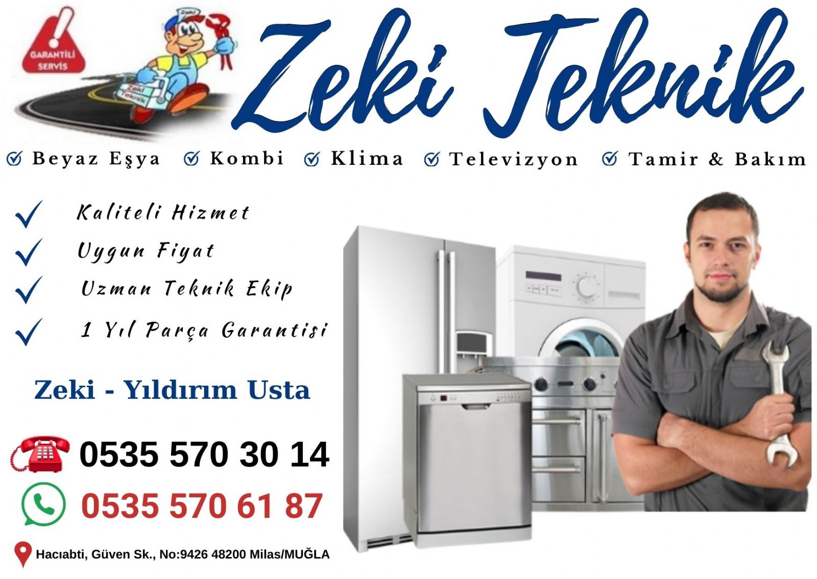 Milas Beyaz Eşya Servisi